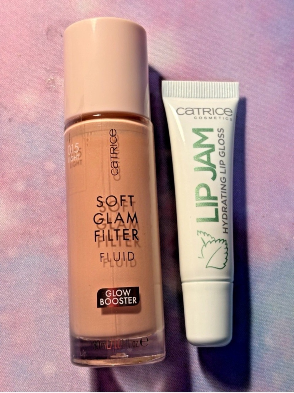 Catrice Soft Glam Filter Fluid Glow Booster 015 Light & Mint Lip Gloss Bundle